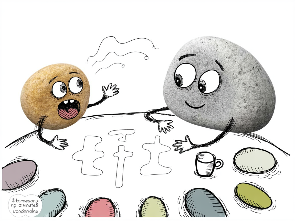 Auditory learning strategies for math: stone characters talking through problems together