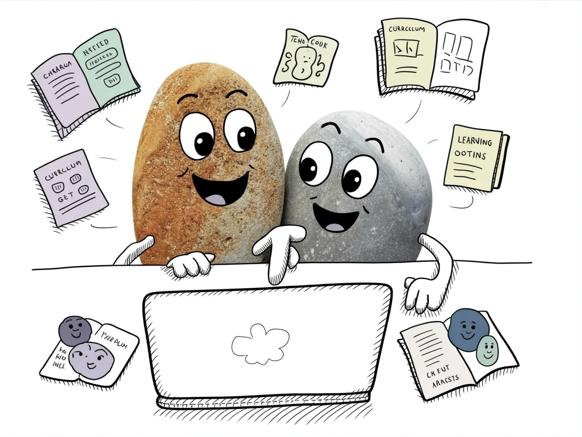 Parent and middle school student reviewing homeschool curriculum options together online