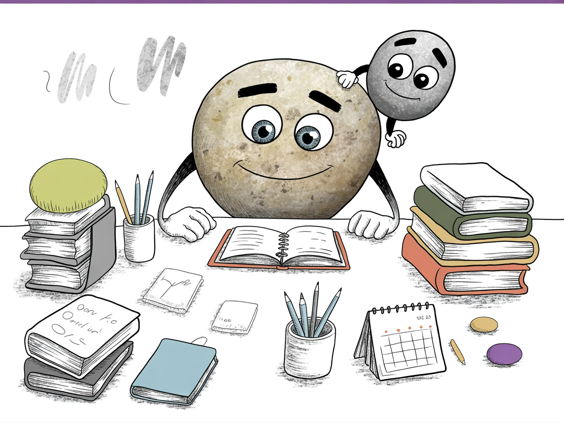 Organized homeschool middle school student at desk with planner and learning materials