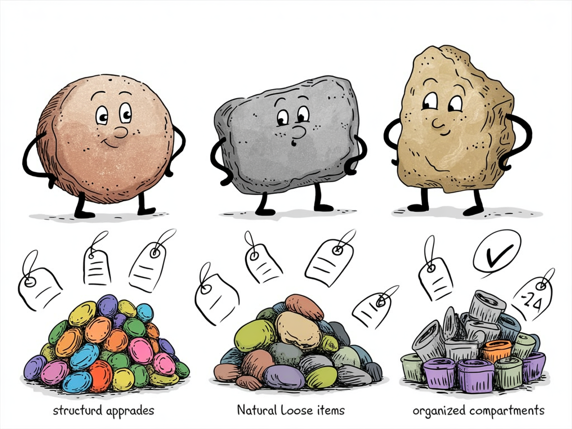 Stone characters comparing different homeschool science kits publishers and teaching approaches