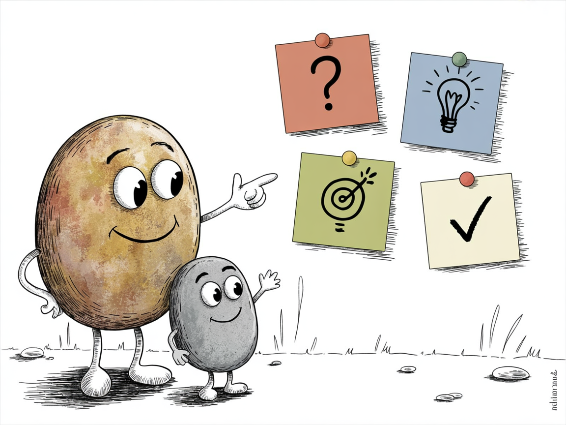 Homeschool STEM curriculum planning with parent and child reviewing framework questions