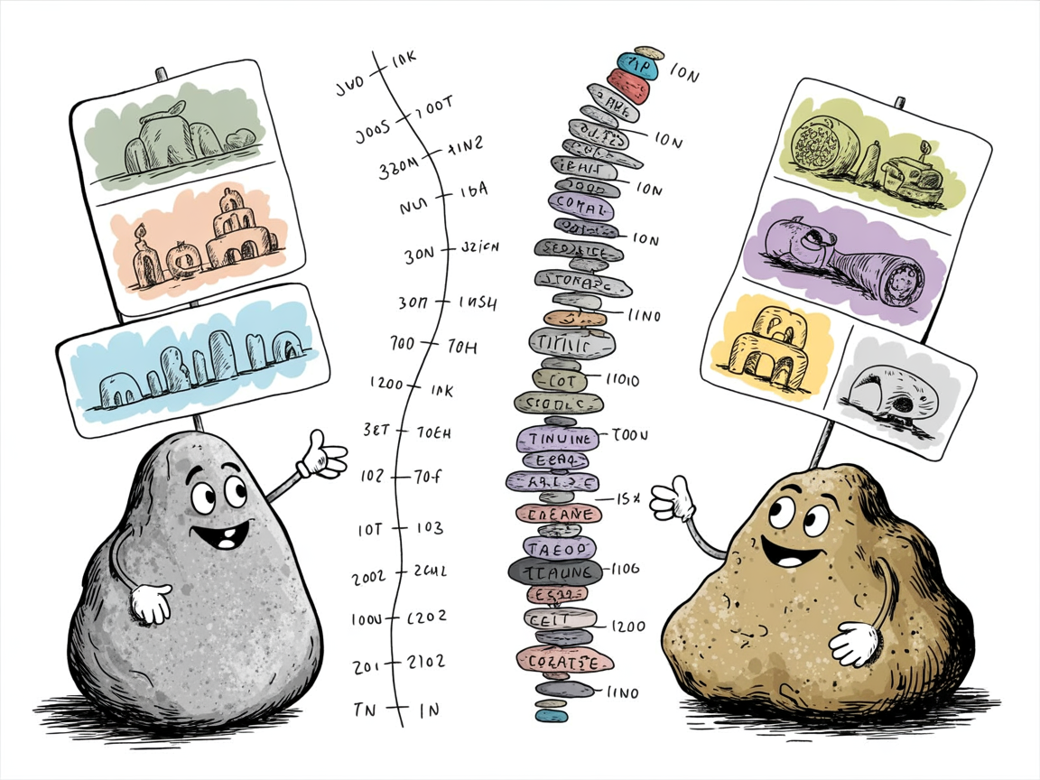 Comparison of horizontal and vertical history timeline template formats for homeschoolers