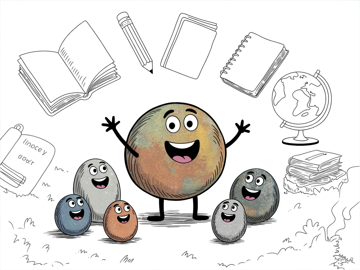 Stone characters gathering around cheap homeschool curriculum materials