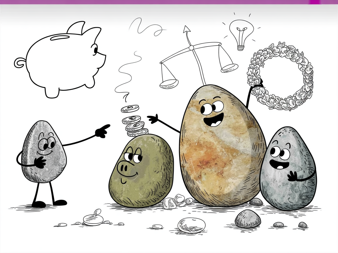 Stone characters sharing tips for stretching your cheap homeschool curriculum budget