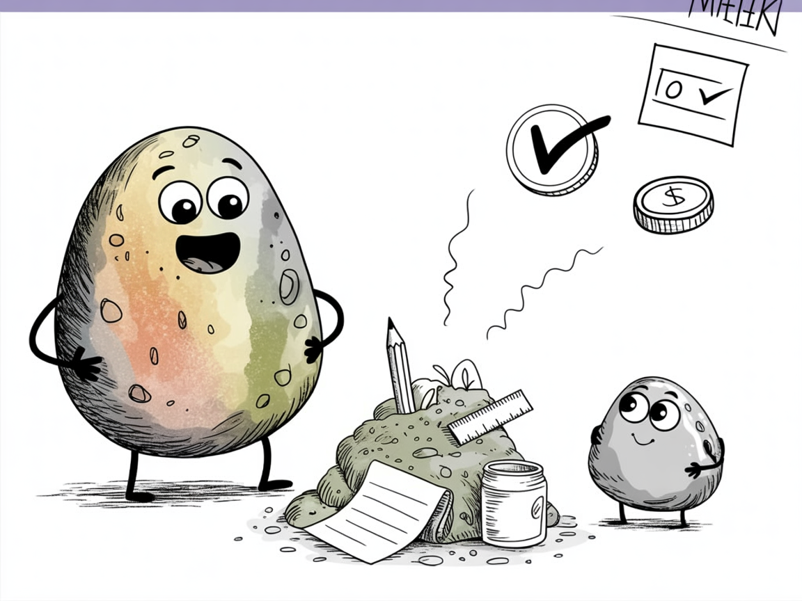 Stone characters discovering hidden costs in free homeschool curriculum planning