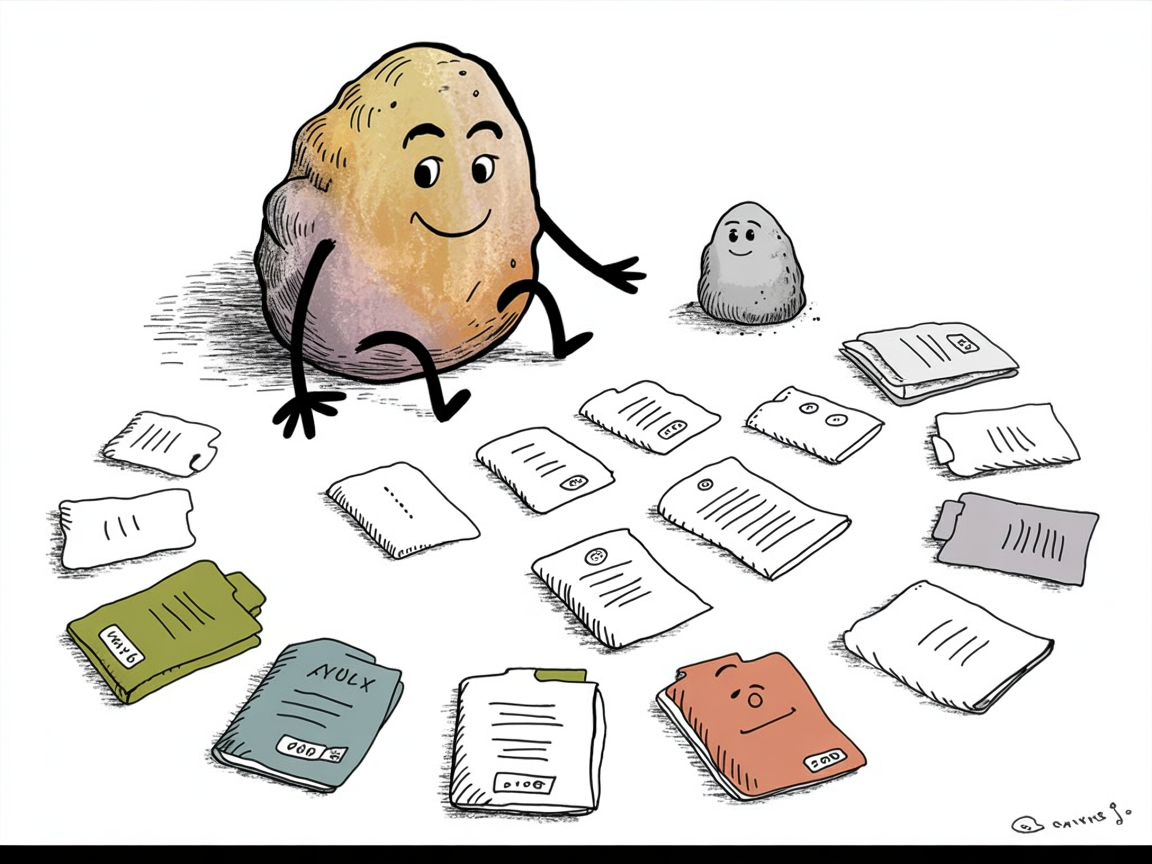 Organized stone character managing homeschooling in Texas record-keeping and documentation