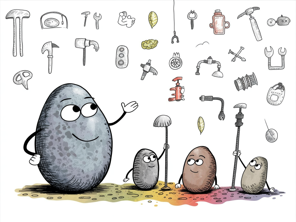 Stone character explaining trade certifications and career importance