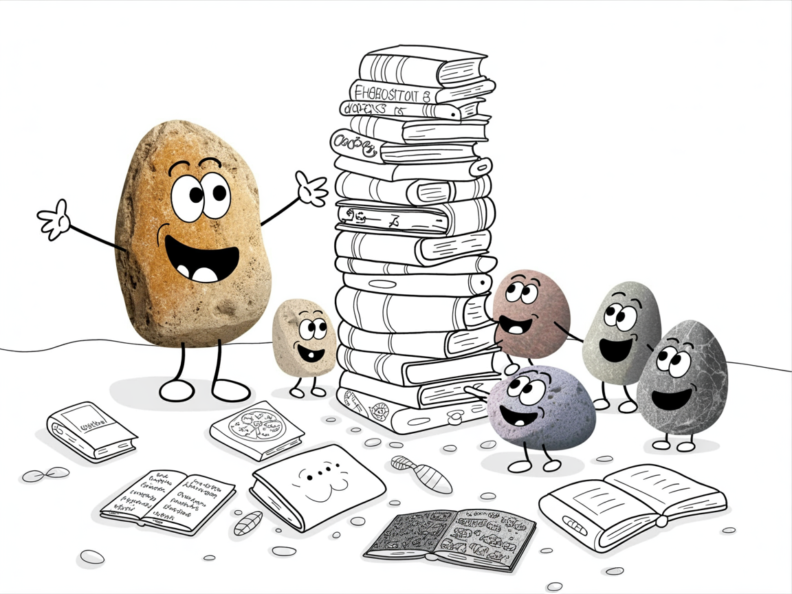 Stone characters discovering value in used curriculum homeschool options