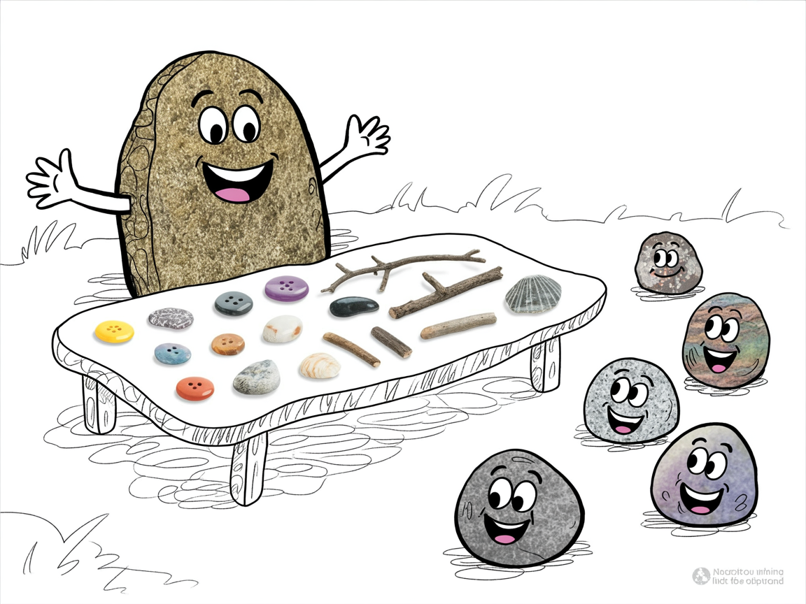 Stone characters trading collected items to build business skills through homeschool pickers