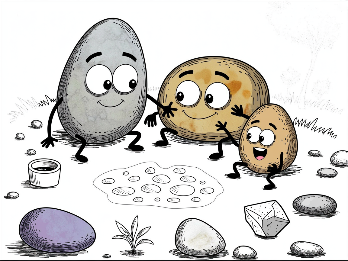 Gather round homeschool stone characters learning together in community
