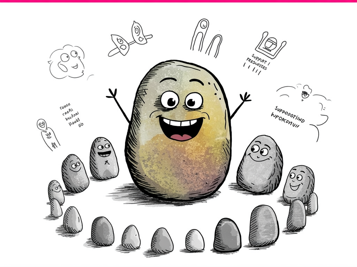 Family empowerment support for Florida virtual homeschool illustrated with stone characters