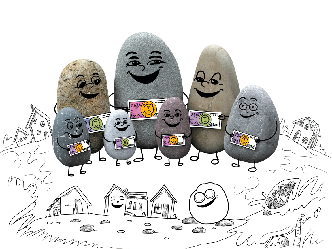 Real families' Florida Southern scholarship outcomes shown with satisfied stone characters